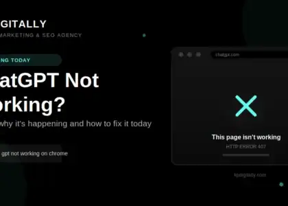 ChatGPT not working error screen with HTTP 407 message on Chrome browser